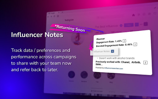 Influencer Searcher Engagement Calculator screenshot