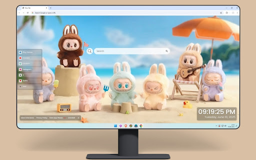 Labubu Beach Live Wallpaper screenshot