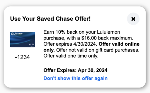 Offer.love - Bank Merchant Card Offer Collector screenshot