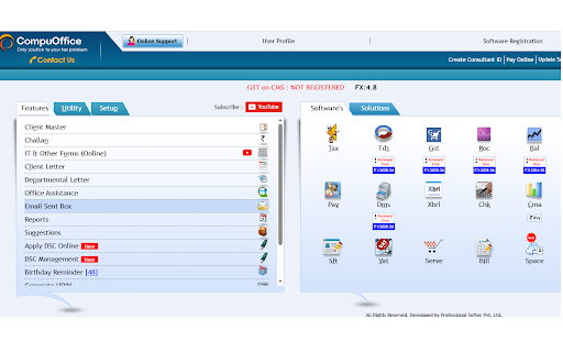 CompuOffice Online - Online Activity screenshot