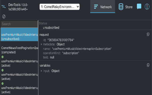 Relay Developer Tools screenshot