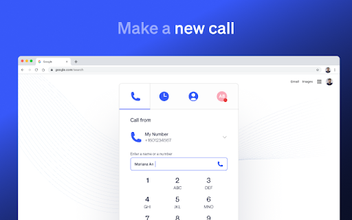 Nextiva Chrome Extension screenshot