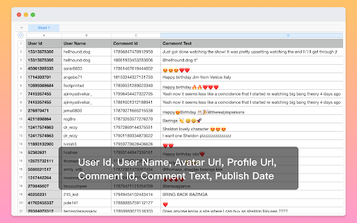Ins Comment Exporter screenshot