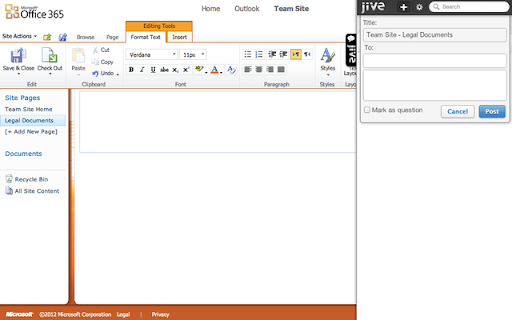 Jive Anywhere screenshot