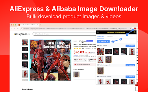 AliExpress Image Downloader - Download AliExpress product images & videos screenshot