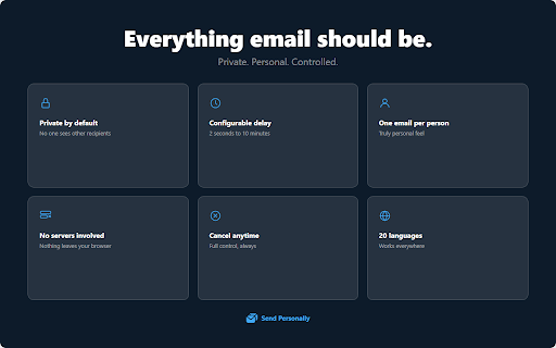 Send Personally for Gmail screenshot