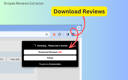 Shopee Reviews Extractor screenshot
