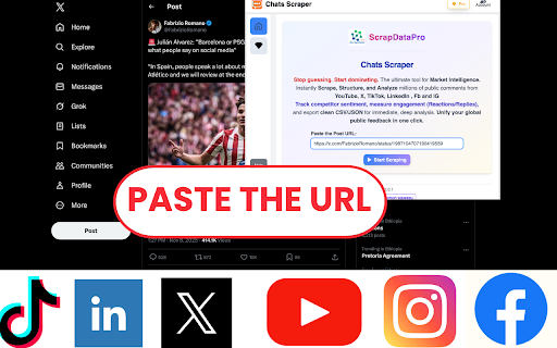 Comments Scraper: Extract comments from 6 social media sites screenshot