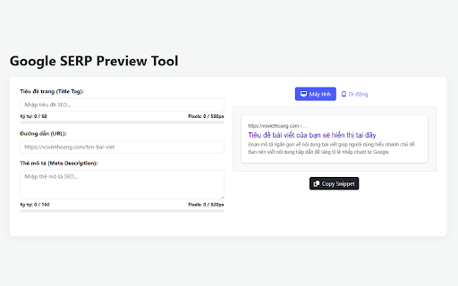 SEO & Marketing Tools - Võ Việt Hoàng SEO screenshot
