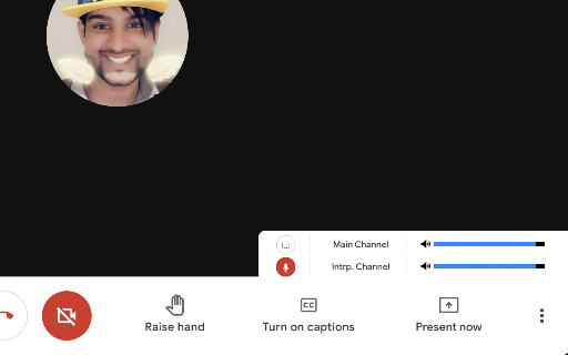 Simultaneous Interpretation For Google Meet screenshot