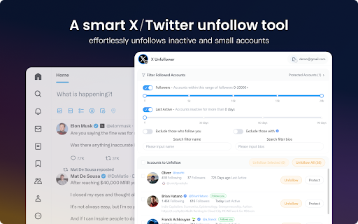 X Unfollower - Twitter Unfollower screenshot