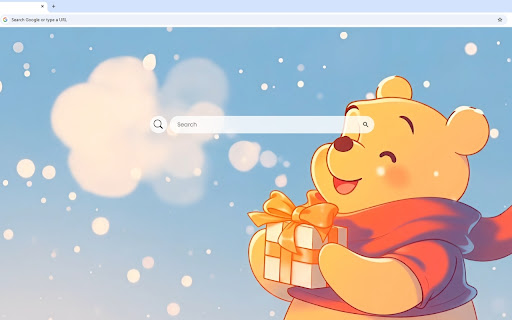 Winnie the Pooh Gift Snowfall Live Wallpaper screenshot