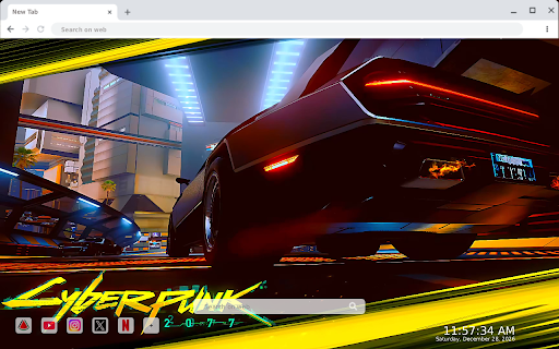 Cyberpunk 2077 Street Car Live Wallpaper screenshot
