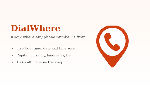 DialWhere — Phone Number Country & Time screenshot