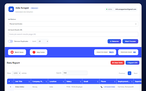 Jobs Scraper – Hiring & Recruitment Lead Extractor screenshot