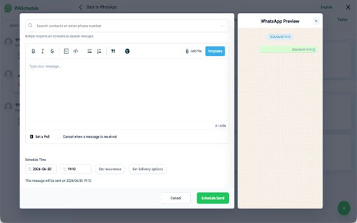 WAScheduler - WA Message Scheduler screenshot
