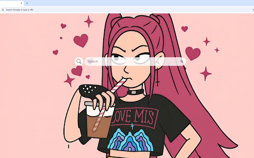 KPop Demon Hunters Mira Bubble Tea Live Wallpaper screenshot