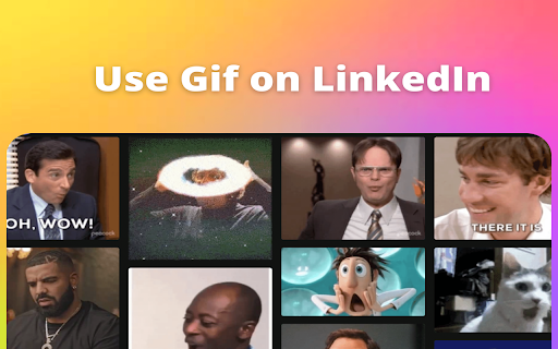 Unicat - LinkedIn GIF comment picker screenshot