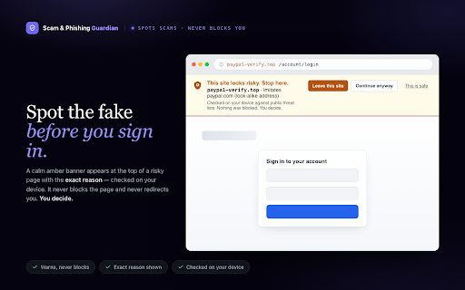 Scam & Phishing Guardian screenshot