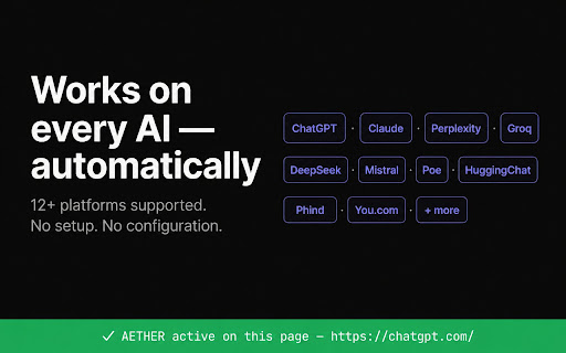AETHER — AI Memory & Token Optimizer screenshot