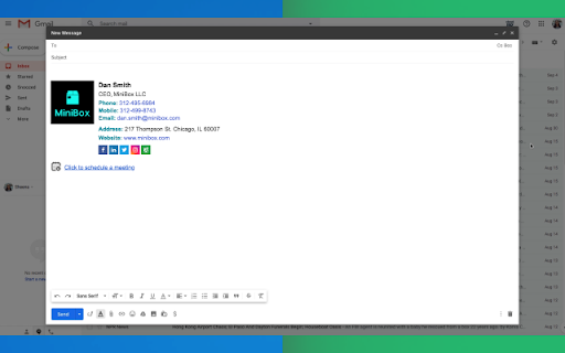 Email Signature Generator by cloudHQ screenshot