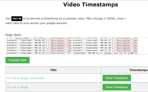 Youtube Bookmarker screenshot