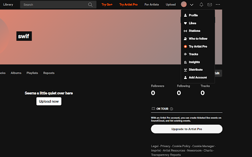 SoundCloud Account Manager screenshot