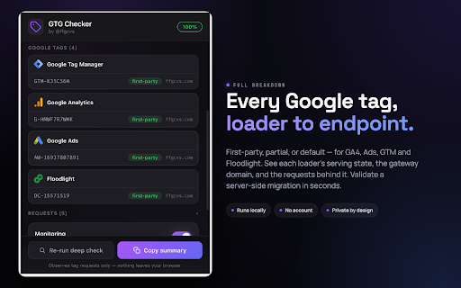 Google Tag Gateway Checker screenshot