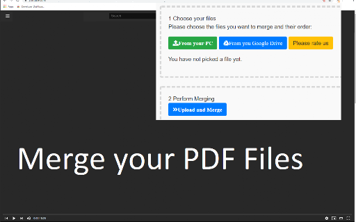 Merge PDF screenshot