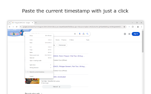 Date Today for Google Chrome screenshot