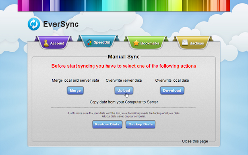 EverSync - Sync bookmarks, backup favorites screenshot
