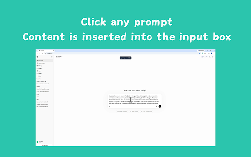 ChatGPT Quick prompt screenshot