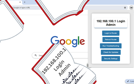 192.168.100.1 Login Admin screenshot