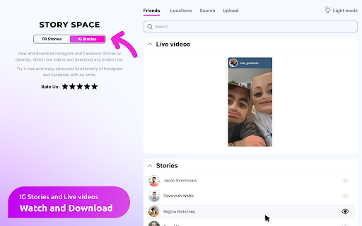 StorySpace Manager for FB and IG Stories screenshot