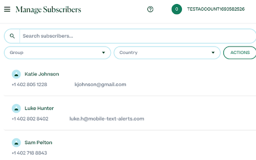 Mobile Text Alerts screenshot