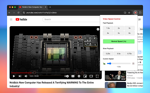 YouTube Speed Controller - Video Playback Control screenshot