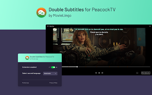 Double Subtitles for Peacock TV by MovieLingo screenshot