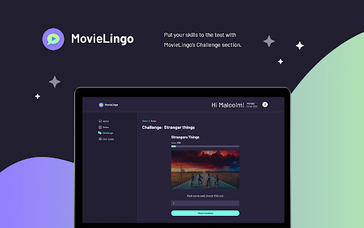 MovieLingo: Learn languages with Netflix screenshot
