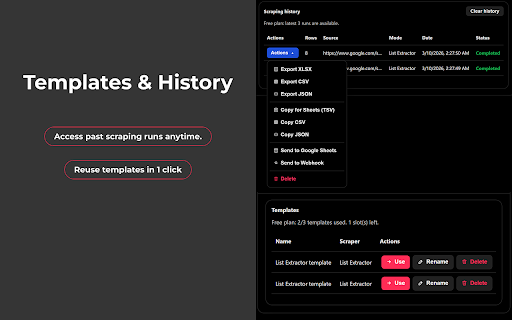 Web Data Scraper - Extract & Export to CSV/Excel/JSON screenshot