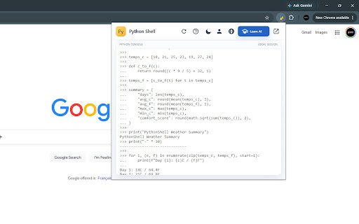 Scorpion Python Shell screenshot