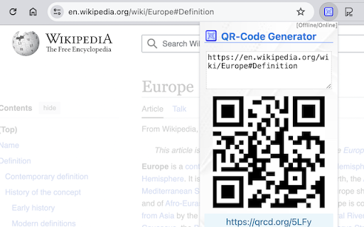 Offline QR Code Generator screenshot