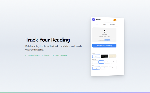 Reader Mode & Focus - ZenRead screenshot