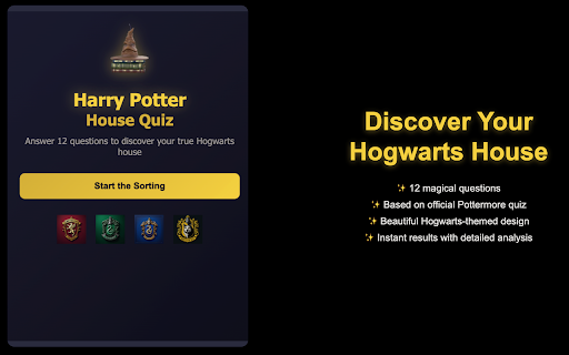 Harry Potter House Quiz screenshot