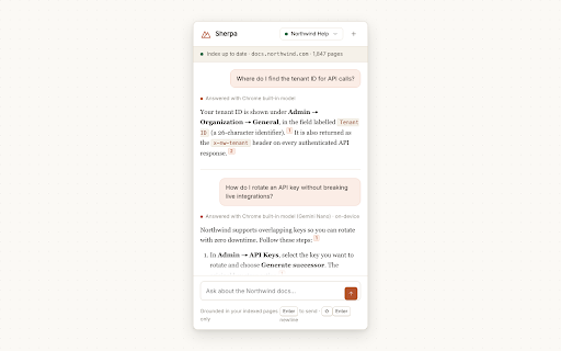 Sherpa — Local Help Search screenshot