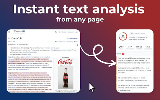 Readability Checker — Reading Level, Flesch-Kincaid & Writing Score screenshot