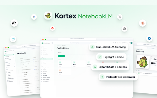 Kortex Notebook: Best Gemini NotebookLM Toolkit screenshot