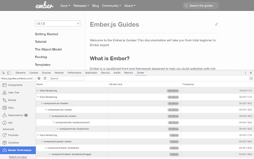 Ember Inspector screenshot
