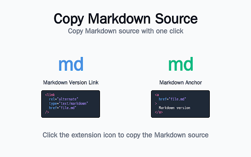 Copy Markdown Source screenshot