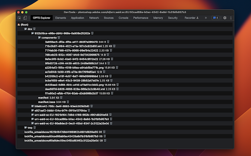 OPFS Explorer screenshot
