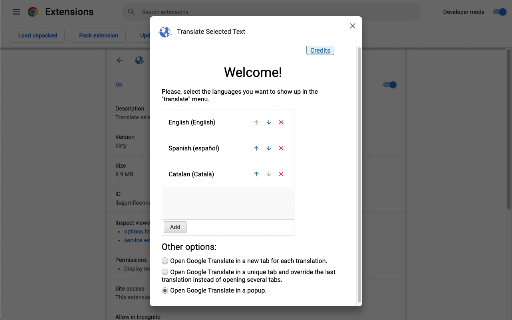 Translate Selected Text screenshot
